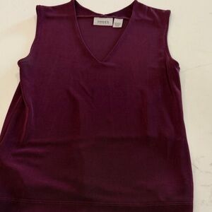 Chico’s travelers V-Neck Tank Top - Deep Purple/Plum